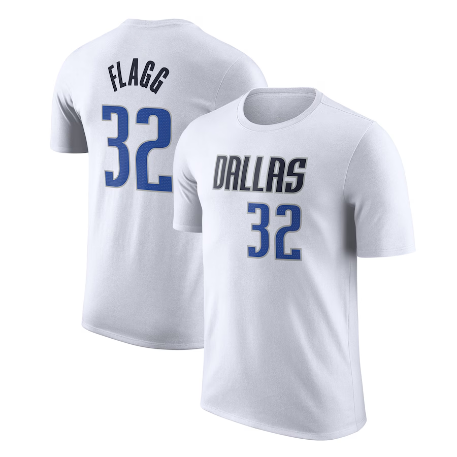 Cooper Flagg #32 Dallas Maver White T-shirt