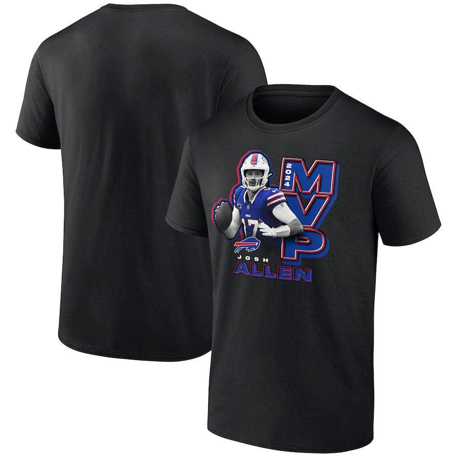 Men's Buffalo Bills Josh Allen Black 2024 NFL MVP T-Shirt